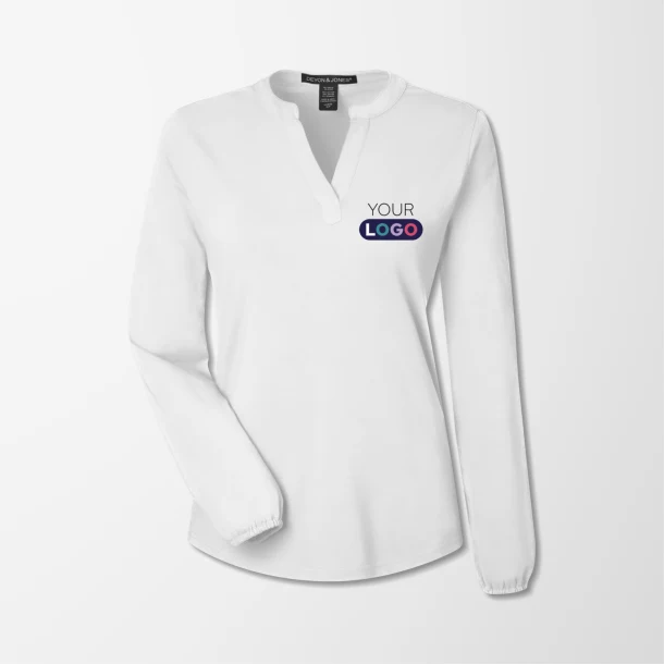 Devon & Jones Women's Half-Placket Raleigh Top