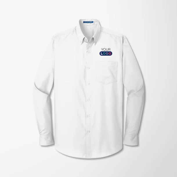 Port Authority® Men's Long-Sleeve Poplin Carefree Shirt