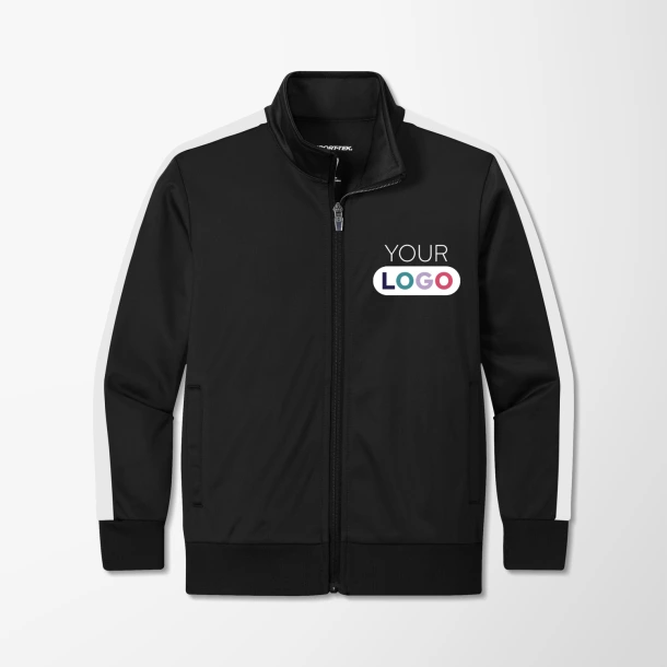 Sport-Tek® Youth Tricot Stripe Track Jacket