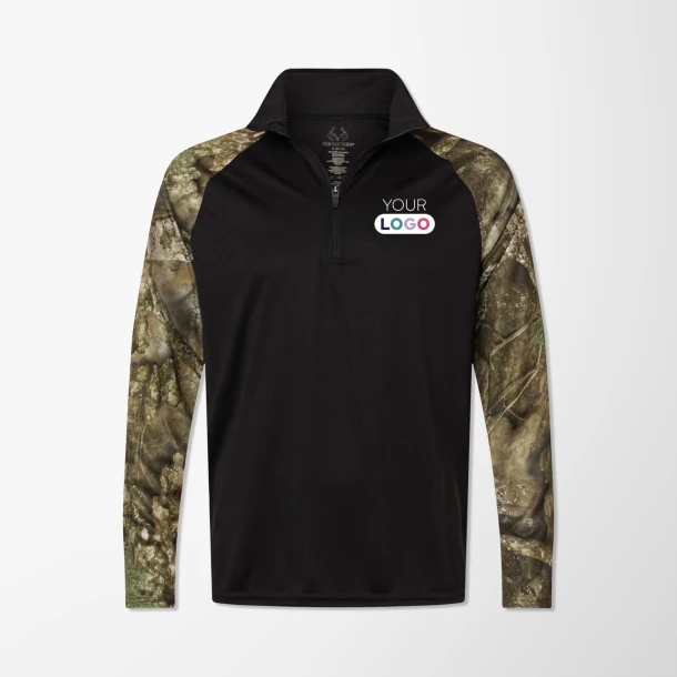 Realtree® Adult Quarter-Zip Colorblock Performance Pullover
