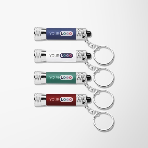 Soft Touch Flashlight Key Chain-Full Color Inkjet