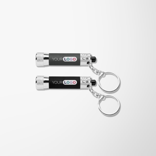 Soft Touch Flashlight Key Chain-Full Color Inkjet