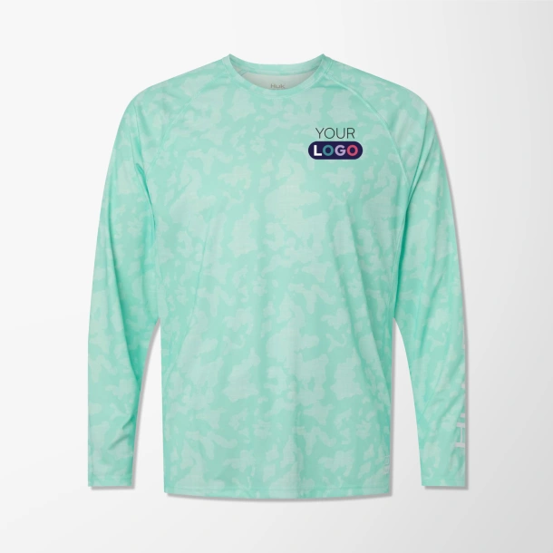 HUK Men's Long-Sleeve LoPro Running Lakes T-Shirt