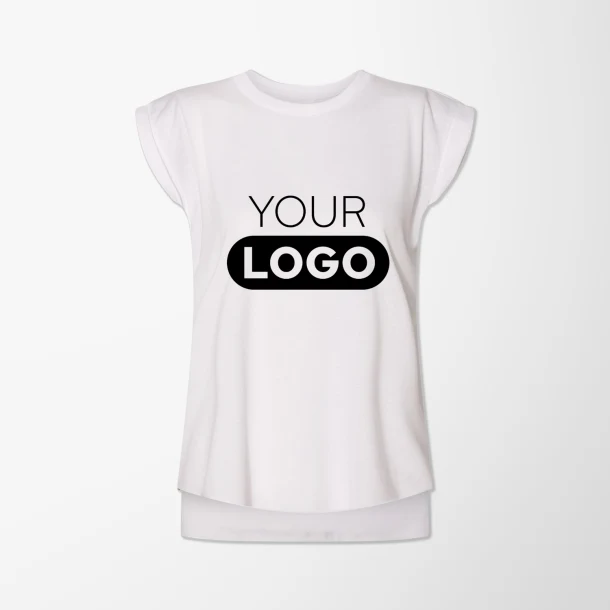 BELLA + CANVAS Women's Rolled-Cuff Muscle T-Shirt