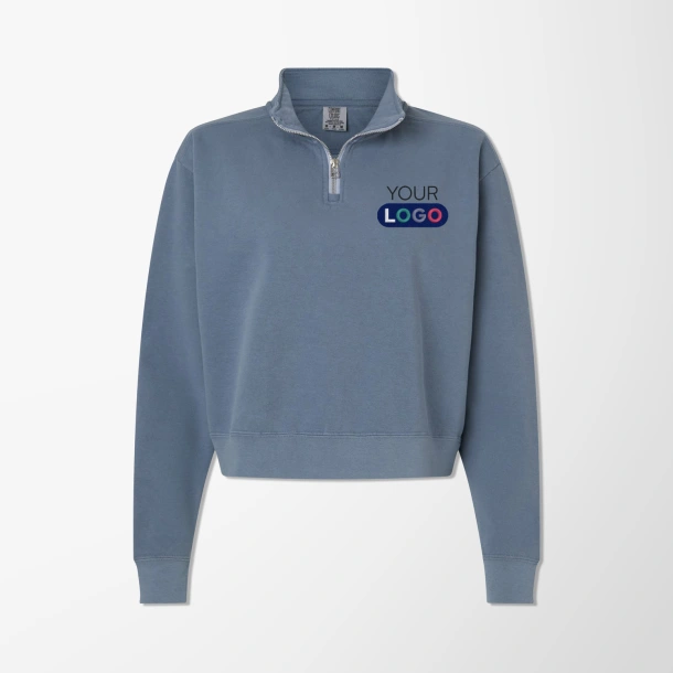 Comfort Colors Women's Quarter-Zip Garment-Dyed Pullover