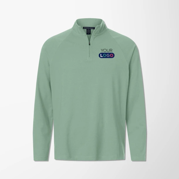 Devon & Jones Men's Quarter-Zip Pebbled Seaton Pullover