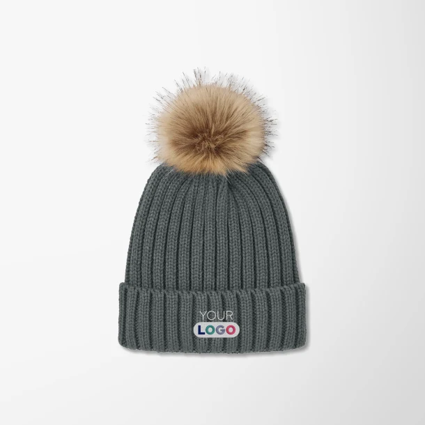 Port Authority® Faux Fur Pom-Pom Beanie