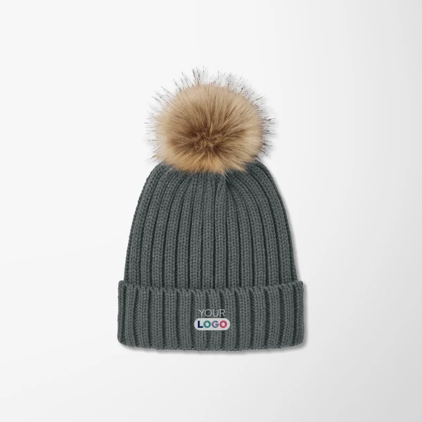 Port Authority® Faux Fur Pom-Pom Beanie