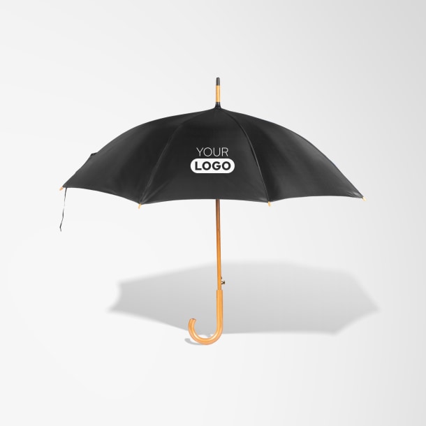 Parapluie Kyle à ouverture automatique avec poignée en bois