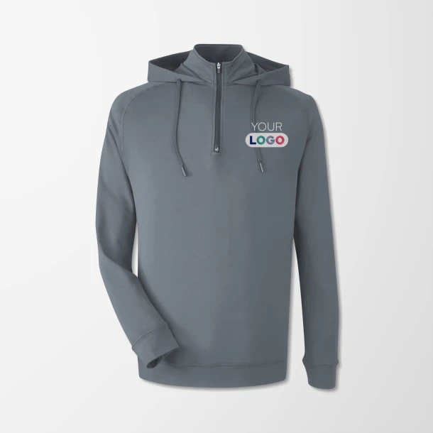 Swannies Adult Quarter-Zip Hooded Vandyke Pullover