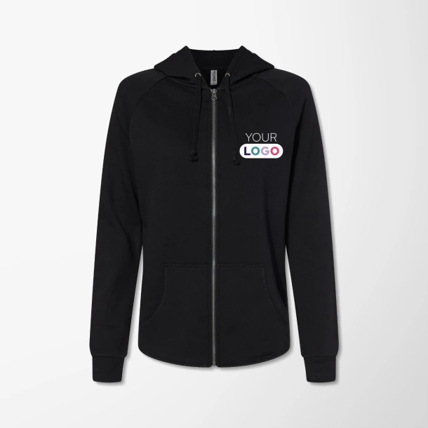 Independent Trading Co. Women's Full-Zip Wave Wash California Hoodie