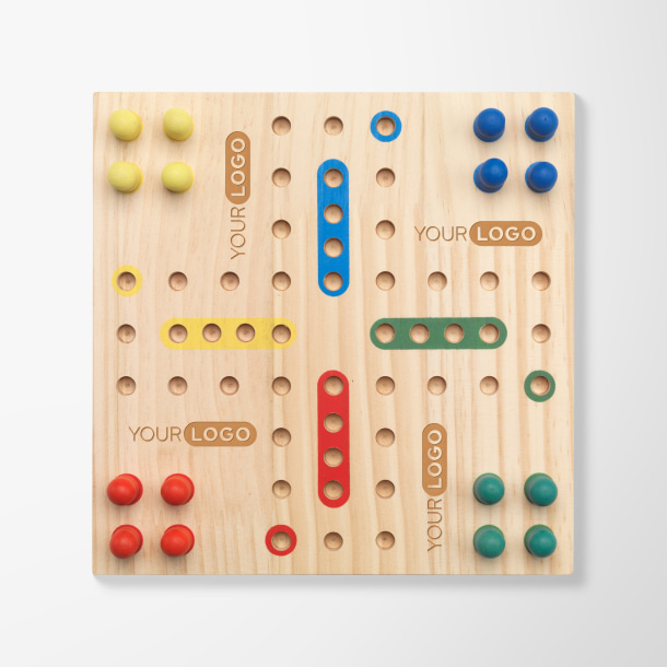 Engraved Wooden Layla Ludo Game