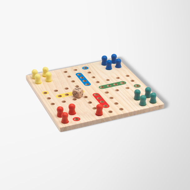 Engraved Wooden Layla Ludo Game