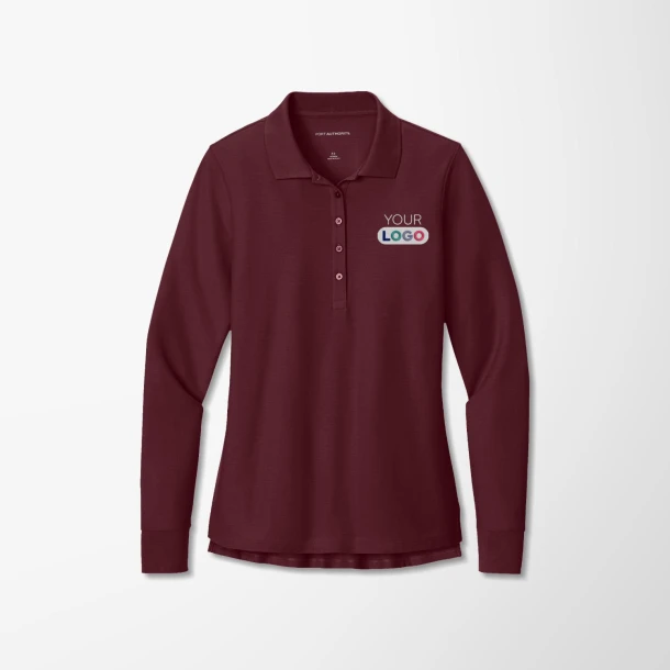 Port Authority® Women's Long-Sleeve Pique Wearever Polo