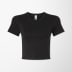 American Apparel Women's Cropped Baby Rib T-Shirt