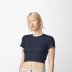 American Apparel Women's Cropped Baby Rib T-Shirt