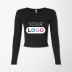 American Apparel Women's Long-Sleeve Cropped Baby Rib T-Shirt